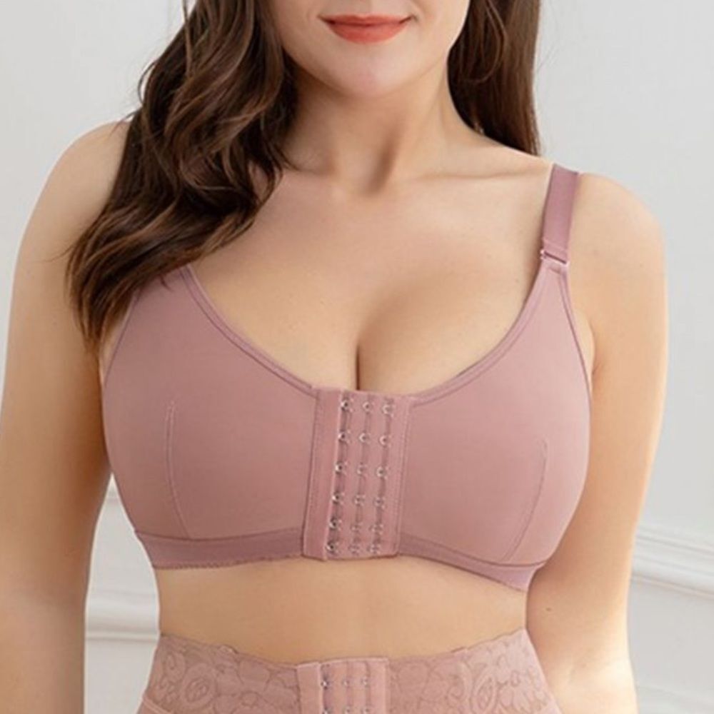 Joshine Post-Surgical Sports Support Bra Frt Closure w/Adjustb Straps XL Rosy Br